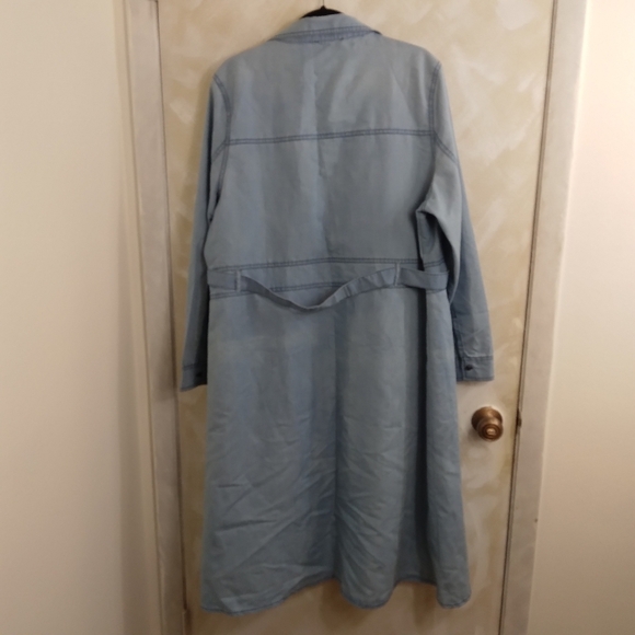 3X Chambray Duster with Belt Lightweight - Picture 5 of 12